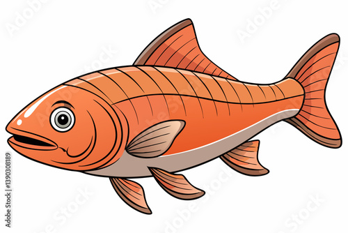 vector illustration of a cartoon fish