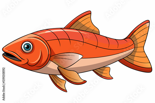 vector illustration of a cartoon fish