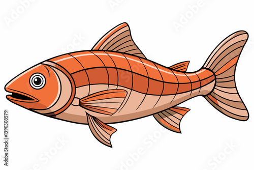 vector illustration of a cartoon fish