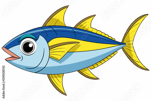 vector illustration of a cartoon fish