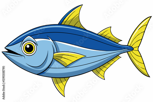 vector illustration of a cartoon fish