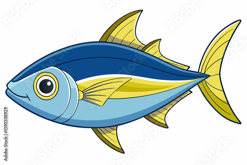 vector illustration of a cartoon fish