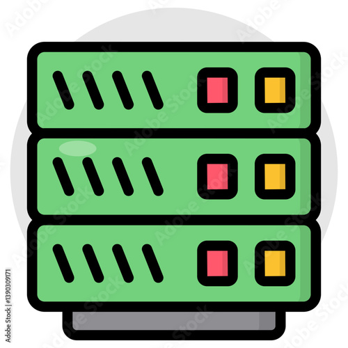 An icon design of data server 