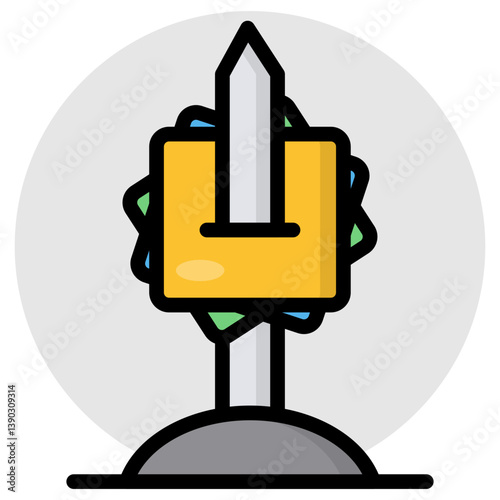 A perfect design icon of pushpin