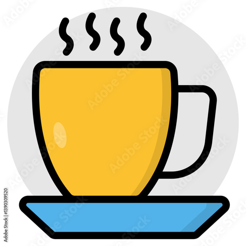Modern design icon of teacup