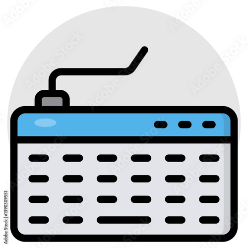 Trendy design icon of wired keyboard 