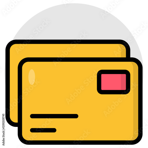 Trendy design icon of postcards 