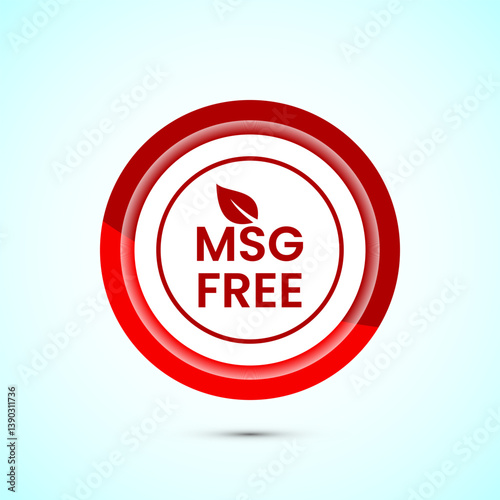MSG free icon design illustration, Msg label sign for web and app. Red color button design