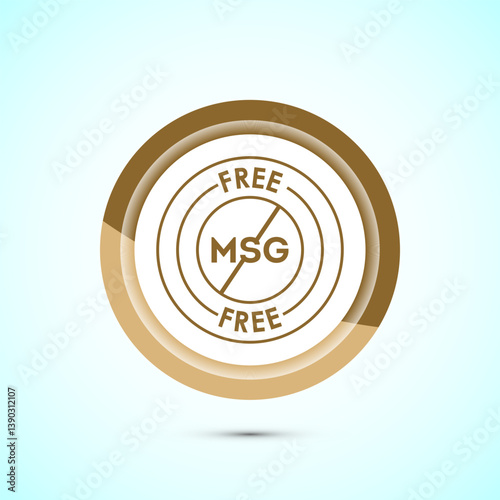 MSG free icon design illustration, Msg label sign for web and app. Gold color button design
