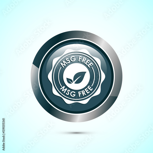 MSG free icon design illustration, Msg label sign for web and app. Gray color round button design