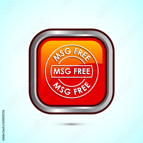 MSG free icon design illustration, Msg label sign for web and app. Green color square button design