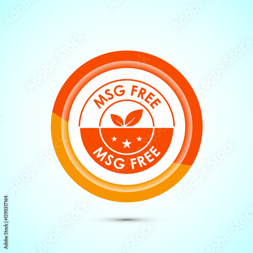 MSG free icon design illustration, Msg label sign for web and app. Orange color button design