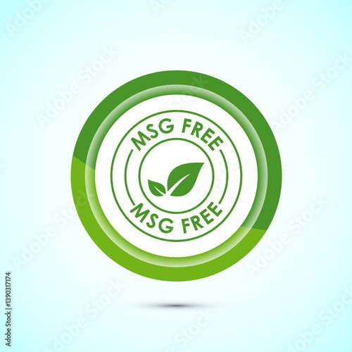 MSG free icon design illustration, Msg label sign for web and app. Green color button design