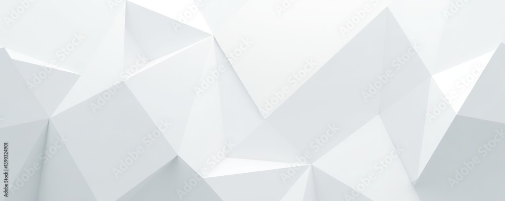 Obraz premium Modern geometric design with triangular shapes in shades of white and grey, grey, white