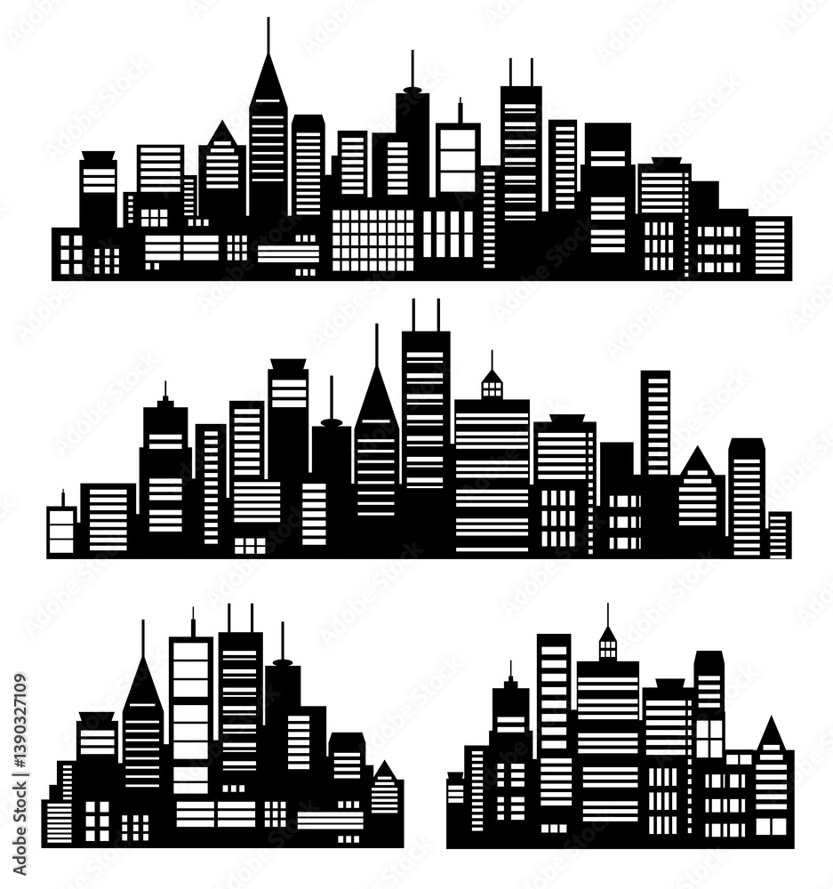 Obraz premium City skylines forming modern urban landscape