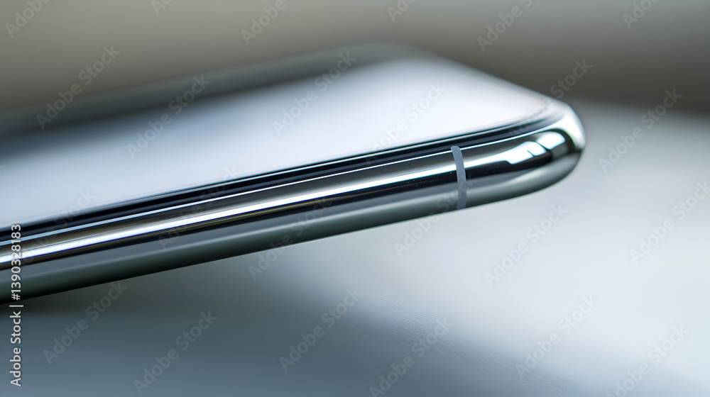 of a smartphone screen with a glowing edge, emphasizing its modern display technology of a smartphone screen with a glowing edge, emphasizing its modern display technology