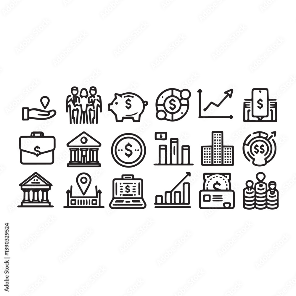 Obraz premium set of business icons