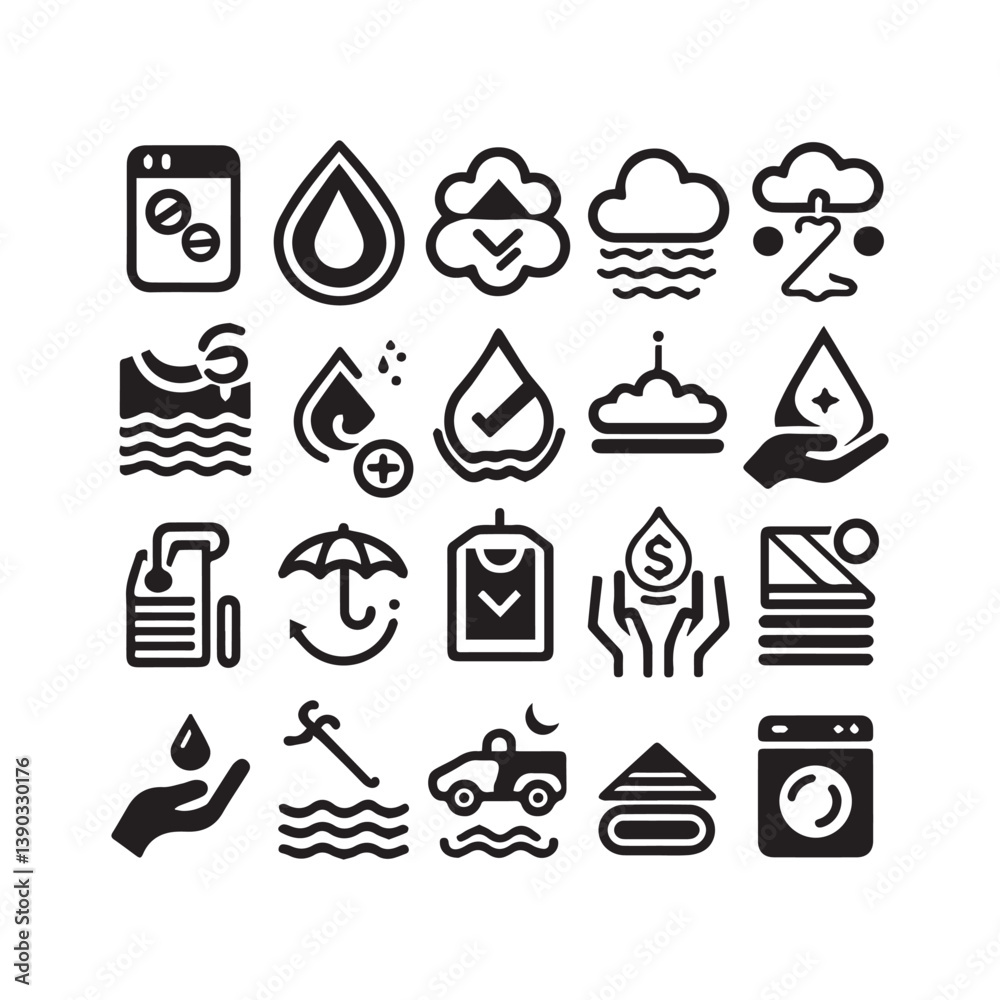 Fototapeta premium set of icons for food