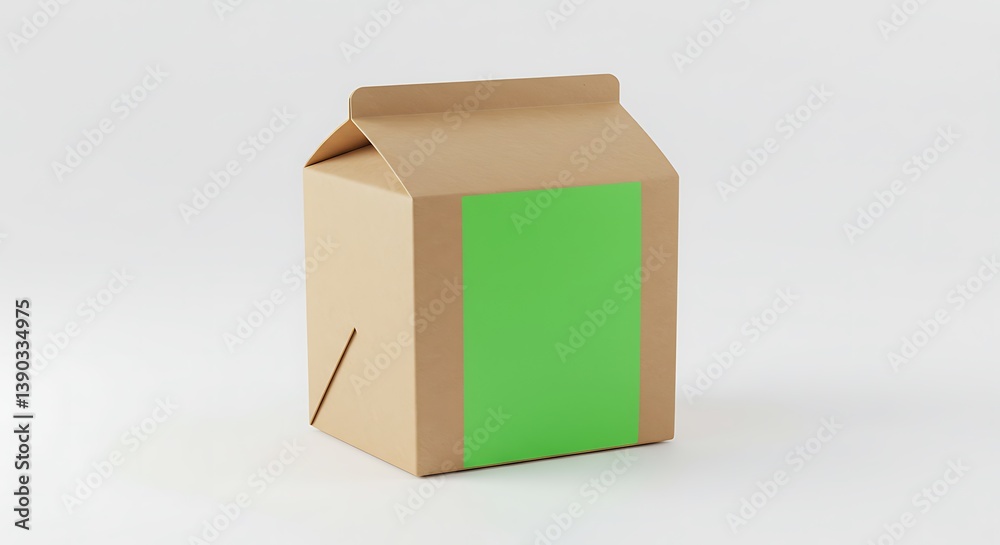 Fototapeta premium Milk Carton Mockup: Eco-Friendly Packaging Design