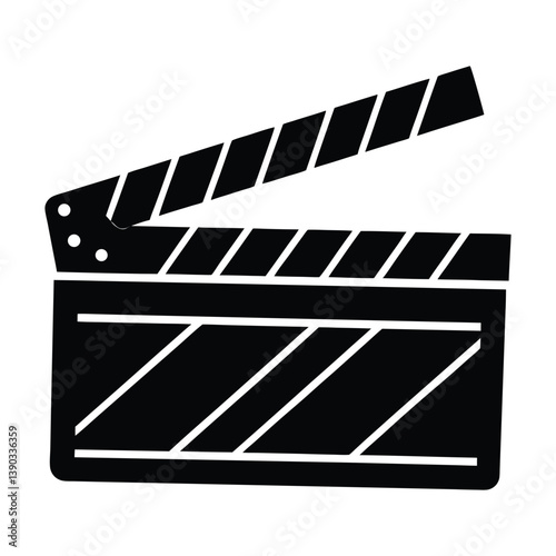 movie clapper board vector illustration