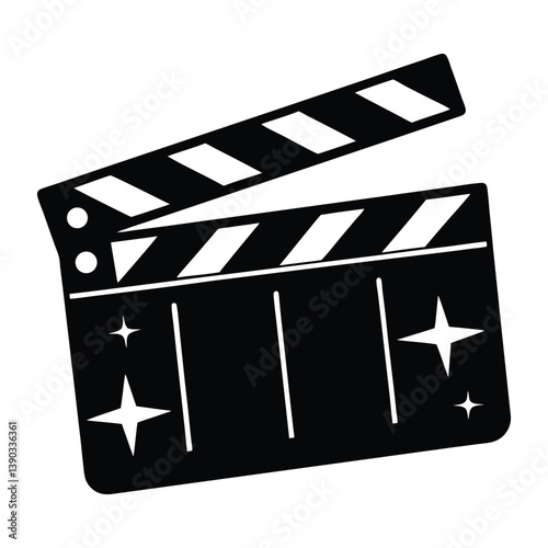 movie clapper board vector illustration