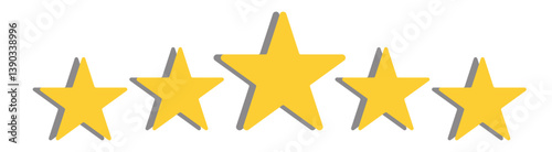 Five stars icon Vector. Five stars customer product rating review flat icon for apps and websites,Service satisfaction, quality, good rate vector illustration. rating review flat icon
