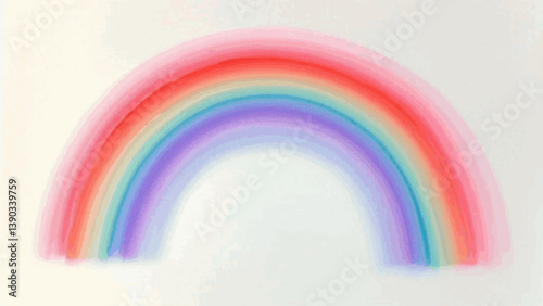 Luminous veil rainbow isolated watercolor vector illustration svg 