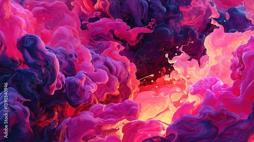 swirling miasma of dark shadows and smoke, bottom lit in pink, painterly, toxic, 8K, painting illustration, background.