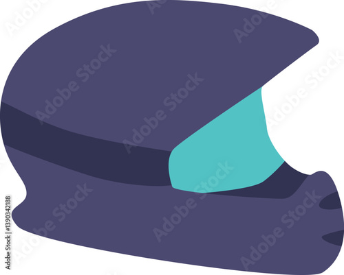 Motor biker sport helmet vector illustration