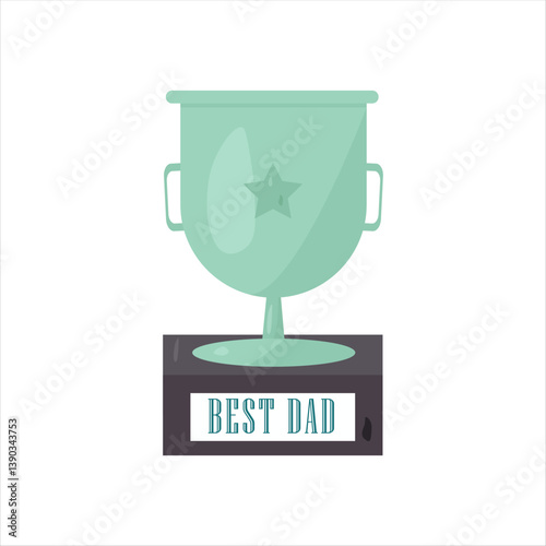 Blue cup for dad. With the inscription 