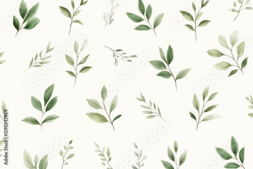 Delicate leaf patterns create serene backdrop, showcasing natura