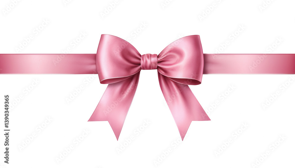 pink ribbon bow on white background, on transparent background png. pink ribbon bow on white background, on transparent background png.