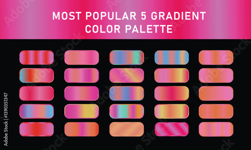 Metallic gradient foil background. most popular gradient. Gold, Pink gold, Silver and Holographic metal vector template.
