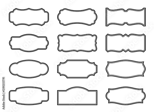 A set of simple vintage style frames