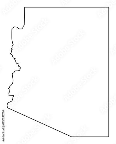 Arizona USA State Shape Outline Vector