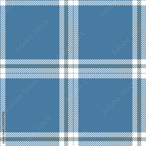 Neon dull blue and Iridescent white Seamless Tartan Fabric Design