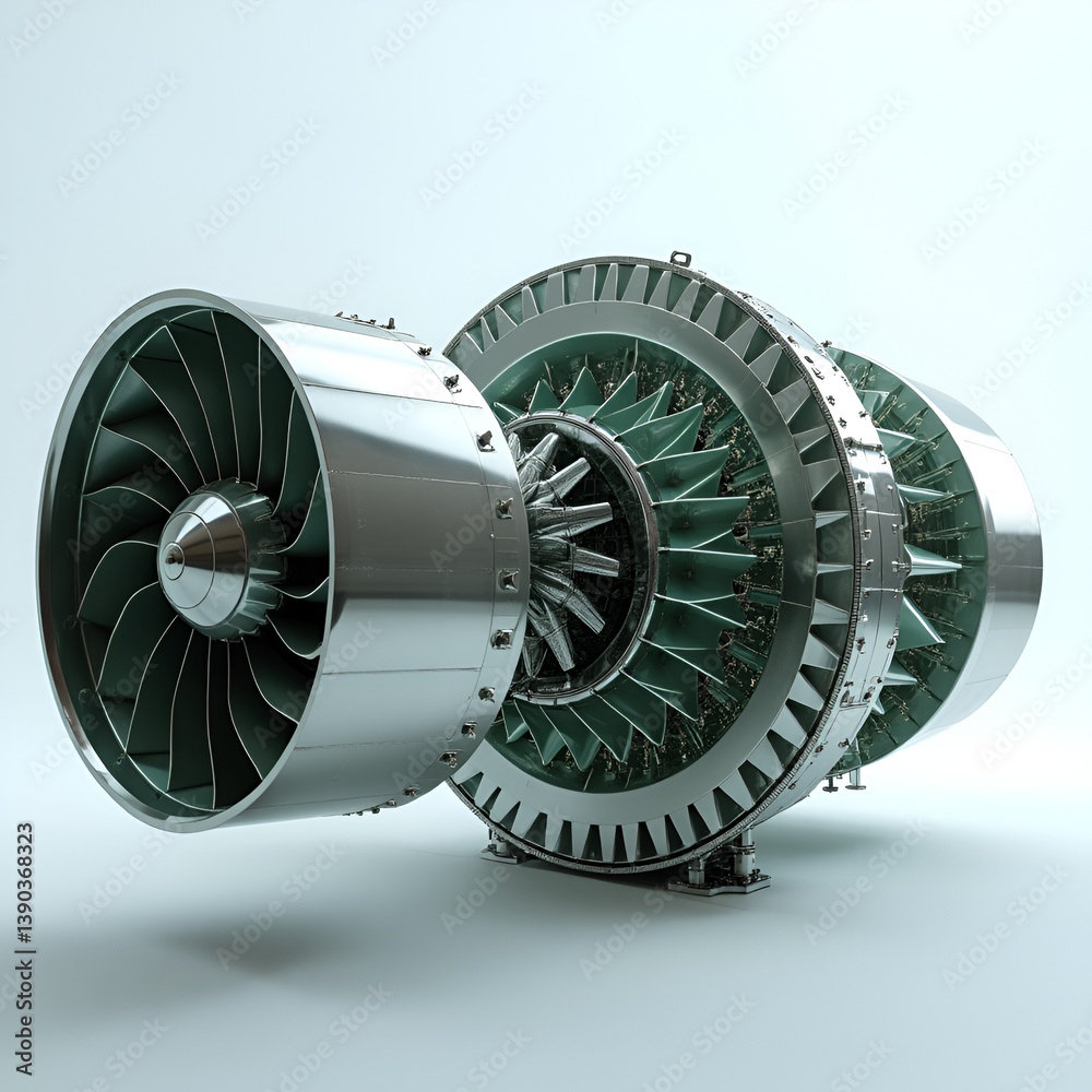 jet engine isolated on white background