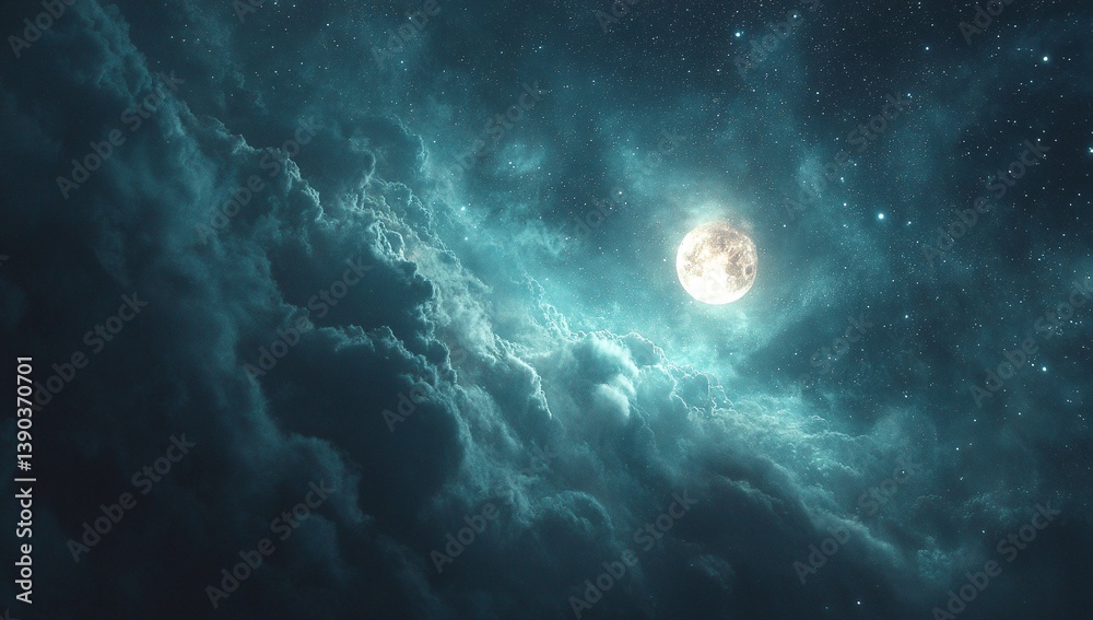 Fototapeta premium Moonlit Clouds