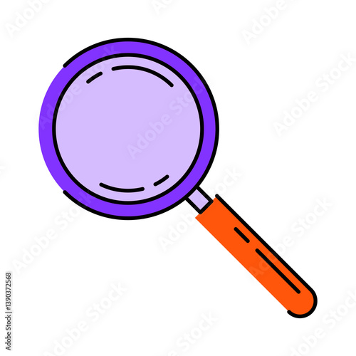 Magnifying glass icon in isometry. Image for website, app, logo, design.