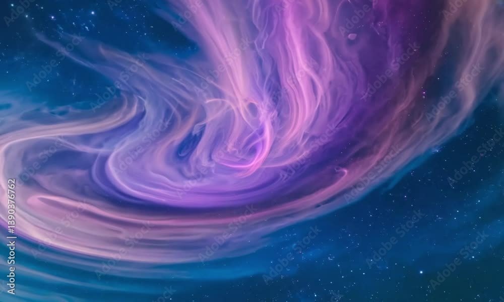 Abstract Cosmic Nebula Displaying Pink Purple and Blue Hues Against a Dark Night Sky Abstract Cosmic Nebula Displaying Pink Purple and Blue Hues Against a Dark Night Sky