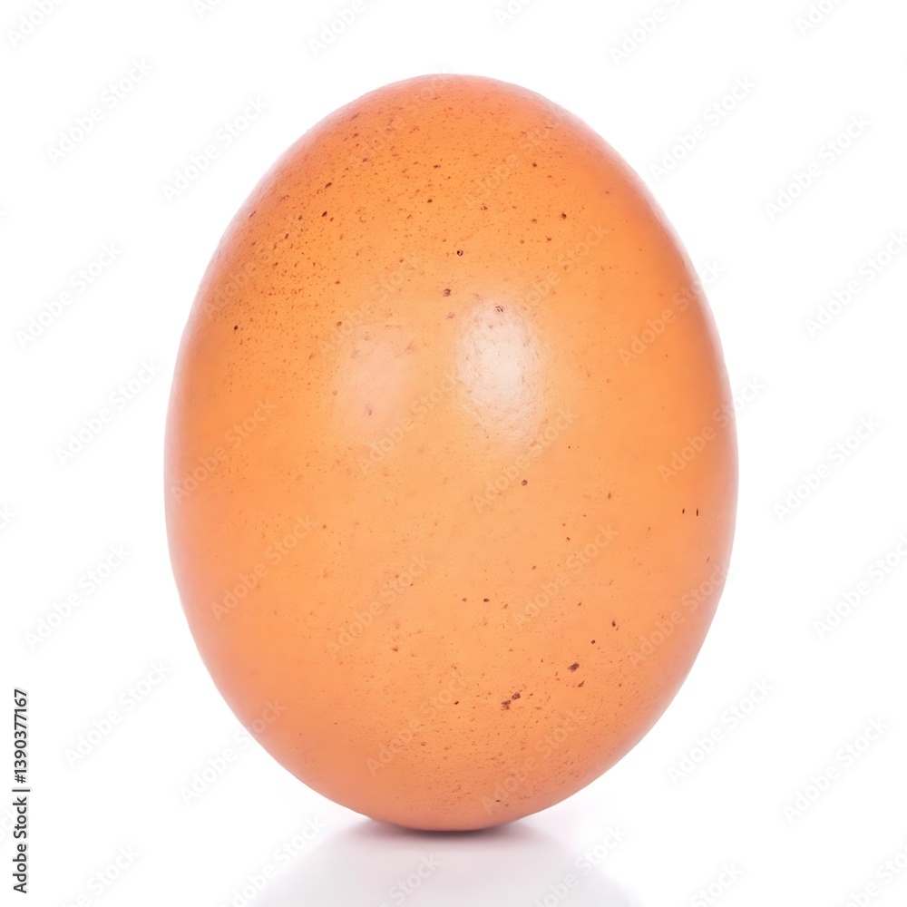 Single brown chicken egg isolated on white background. Single brown chicken egg isolated on white background.
