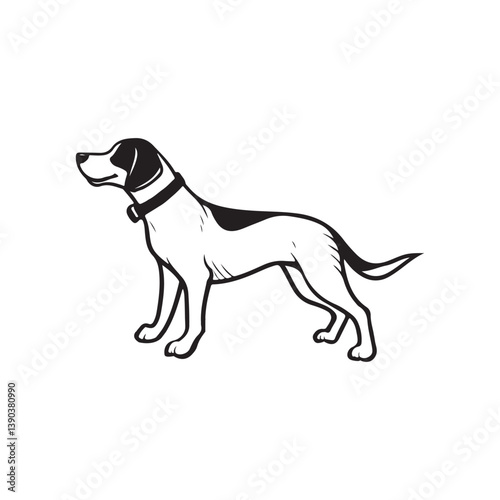 dog vector silhouette clipart logo concept