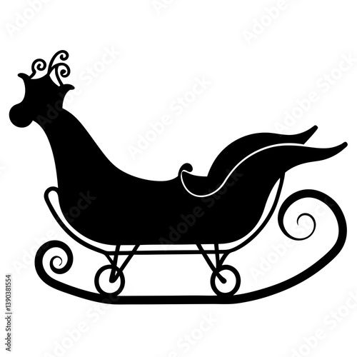 Silhouette Santa's Sleigh 