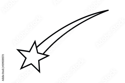 Shooting star icon vector