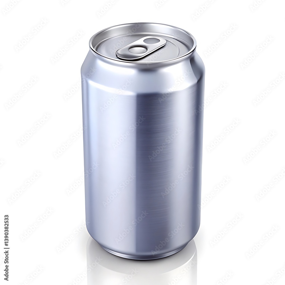 Isolated soda can on white background with metallic design Isolated soda can on white background with metallic design