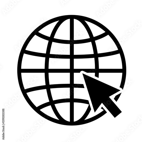 Worldwide connectivity: A digital representation of global access, illustrating the expansive network of information available at your fingertips. A stark, uncluttered portrayal of internet access.