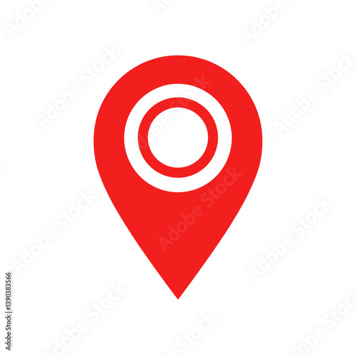 Red Location Pin: A minimalist design of a red location pin, signifying place, direction, and geographical point, presented on a clean background. Free Download Red Location Pin: A minimalist design of a red location pin, signifying place, direction, and geographical point, presented on a clean background. - GFXLoad