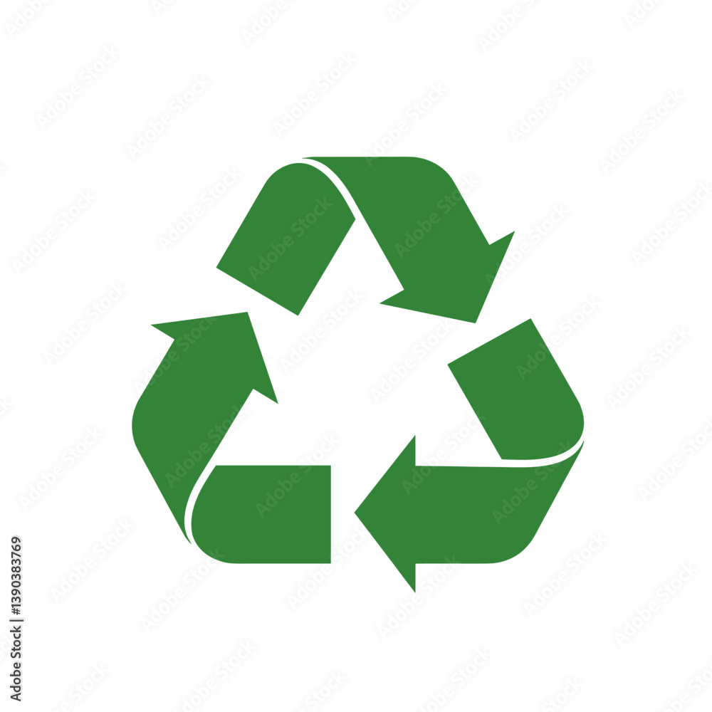 Embracing a Sustainable Future: The universal recycling symbol in green, representing the commitment to environmental responsibility and the circular economy. Embracing a Sustainable Future: The universal recycling symbol in green, representing the commitment to environmental responsibility and the circular economy.