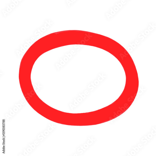 Red Circle Symbolizing a Key Selection: A vibrant red circle, set against a plain backdrop, immediately grabs attention, embodying key selections, highlighting the essence of importance. 