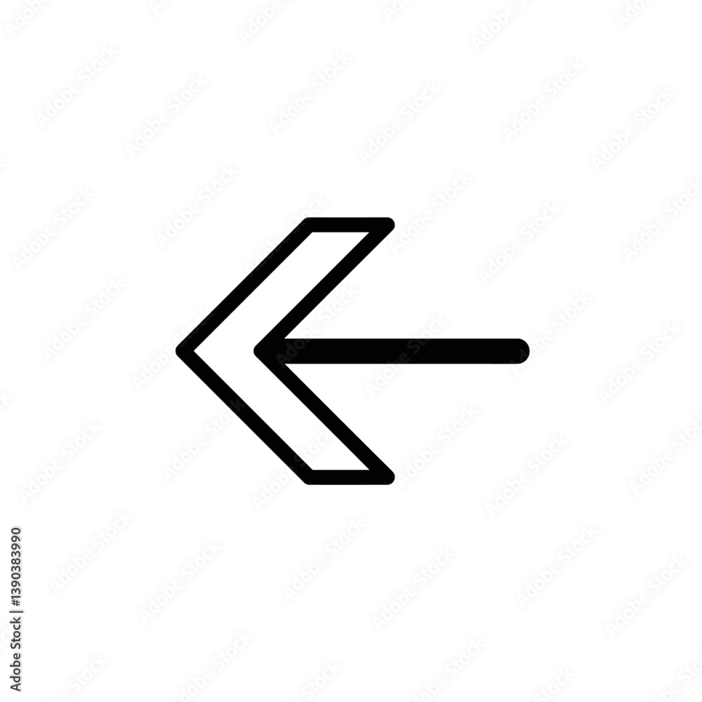 Arrow Icon Pointing Left: Clean and straightforward, a simple arrow icon, elegantly pointing to the left, offering visual direction. Arrow Icon Pointing Left: Clean and straightforward, a simple arrow icon, elegantly pointing to the left, offering visual direction.
